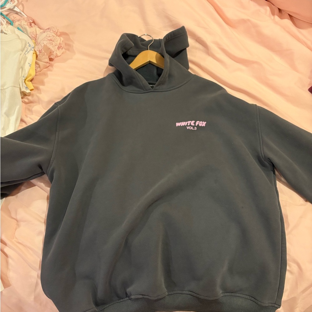White Fox Gray Hoodie